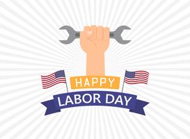 Happy Labor Day holiday banner template background vector