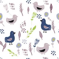 Simple Scandinavian pattern primitive naive style vector