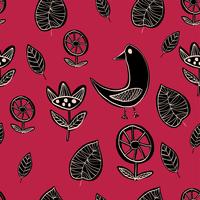 Simple scandinavian pattern primitive naive style minimalistic vector