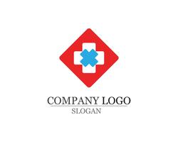 Vector de aplicación de iconos de plantilla de logotipo y símbolos de hospital