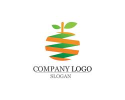 Plantilla de logotipo y símbolos de ilustración vectorial naranja vector