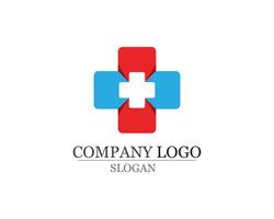 Vector de aplicación de iconos de plantilla de logotipo y símbolos de hospital