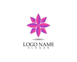 Flower Sign for Wellness, Spa and Yoga. Vector Illustration