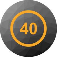 Vector Speed Limit 40 Icon