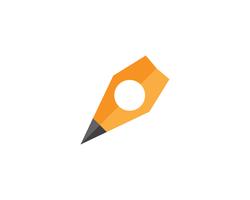 pluma escribir signo logo plantilla aplicación iconos vector