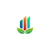 nature chart logo design info graphic symbol icon vector