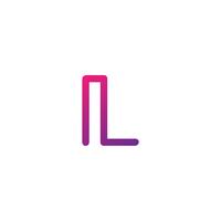 L inicial, elemento de icono de ilustración de vector de plantilla de logotipo de LI