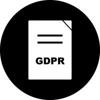 Vector GDPR icono de documento