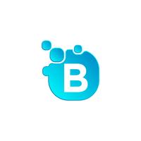 Letter B Bubble logo template or icon vector illustration