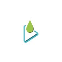 elemento de icono de ilustración de vector de agua casa gota aceite logotipo plantilla vector aislado