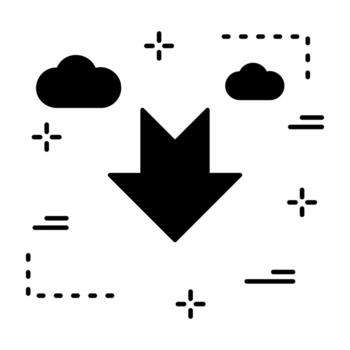 Vector icono de flecha hacia abajo
