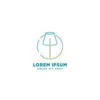 interior light logo design with line style vector illustration