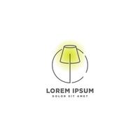 interior light logo design with line style vector illustration