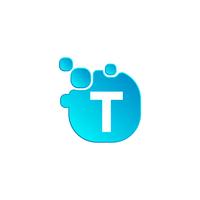 Letter t Bubble logo template or icon vector illustration