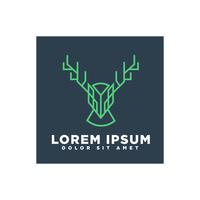 deer line art concept for business logo template vector element isolated