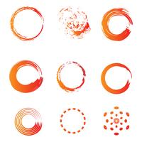 circle brush water color icon template vector illustration