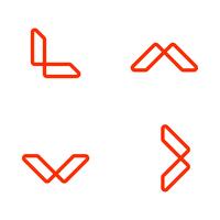 Ilustración de vector de plantilla de logotipo letra L contorno, elementos de icono