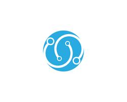 circuit technology ilustration vector logo
