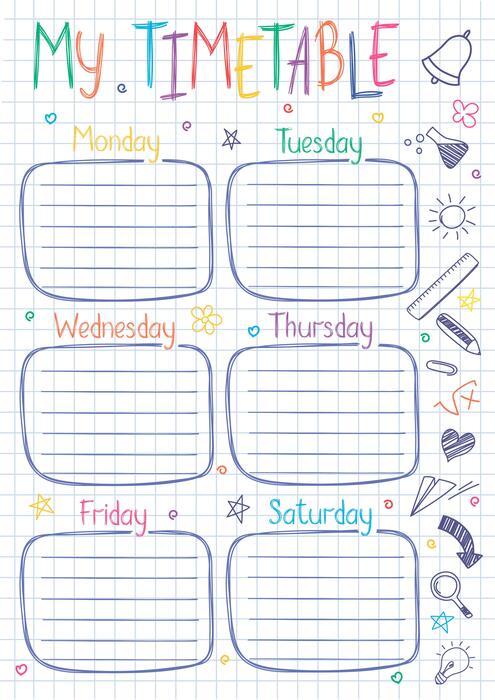 Weekly Calendar Vector Art, Icons, and Graphics for Free Download