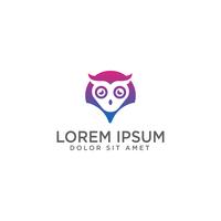 Owl Map or point logo template vector illustration and inspiration