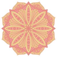 Elemento de diseño decorativo étnico. Vector colorido símbolo de mandala. Ornamento floral abstracto redondo.