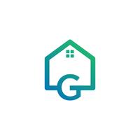 letter g architect, home, construction creative logo template vector