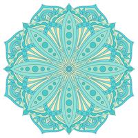 Ethnic decorative design element. Colorful vector mandala symbol. Round abstract floral ornament.