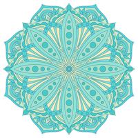 Elemento de diseño decorativo étnico. Vector colorido símbolo de mandala. Ornamento floral abstracto redondo.