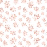 Seamless vector pattern with autumn leaves. Halloween repeating autumn leaves background for textile print, wrapping paper or scrapbooking.