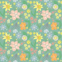 Seamless pattern with spring flowers. vector