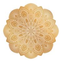 Vector golden Mandala ornament. Vintage decorative elements. Oriental round pattern. Islam, Arabic, Indian, turkish, pakistan, chinese, ottoman motifs. Hand drawn floral background.