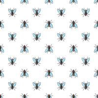 Fly vector seamless pattern for textile design, wallpaper, wrapping paper 