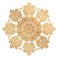 Vector golden Mandala ornament. Vintage decorative elements. Oriental round pattern. Islam, Arabic, Indian, turkish, pakistan, chinese, ottoman motifs. Hand drawn floral background.