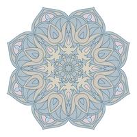 Vector mandala Elemento decorativo oriental. Islam, árabe, indio, turco, pakistán, chino, motivos otomanos. Elementos de diseño étnico. Mandala dibujado a mano. Símbolo de mandala colorido para su diseño.