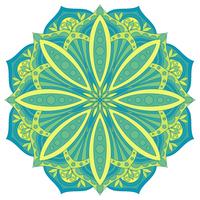 Ethnic decorative design element. Colorful vector mandala symbol. Round abstract floral ornament.