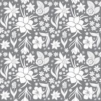 Seamless pattern with spring flowers. vector