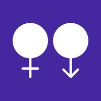 Vector icono femenino y masculino