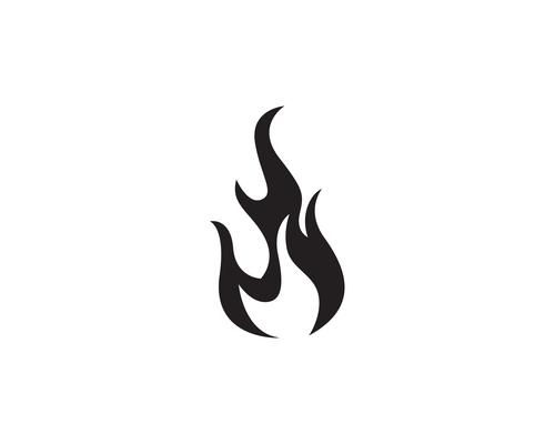 fire vector black and white