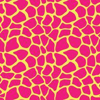 Estampado animal colorido abstracto. Patrón de vector inconsútil con manchas de jirafa. Textil que repite el fondo de pieles de animales.