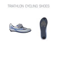 Triathlon cycling shoes vector