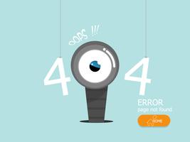 oops 404 error page not found vector flat design