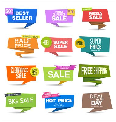 Modern badges stickers and labels collection
