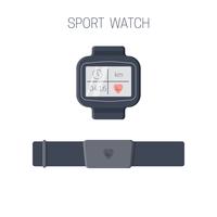 Sport watch icon vector