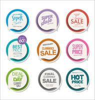 Modern badges stickers and labels collection vector