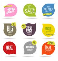 Modern badges stickers and labels collection vector