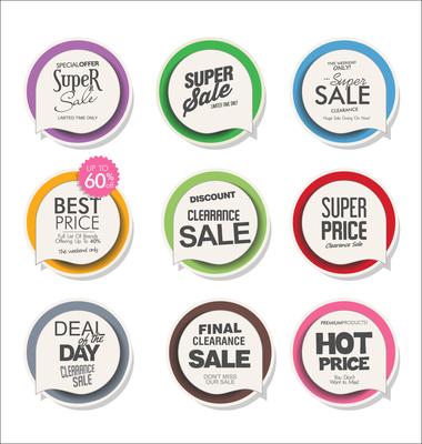 Modern badges stickers and labels collection