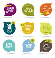 Modern badges stickers and labels collection vector