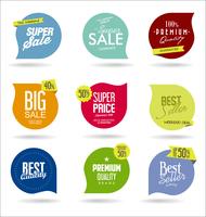 Modern sale badges and labels collection vector