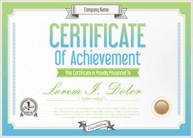 Certificate or diploma retro design template vector illustration