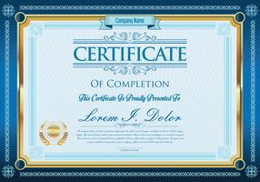 Certificate or diploma retro design template vector illustration